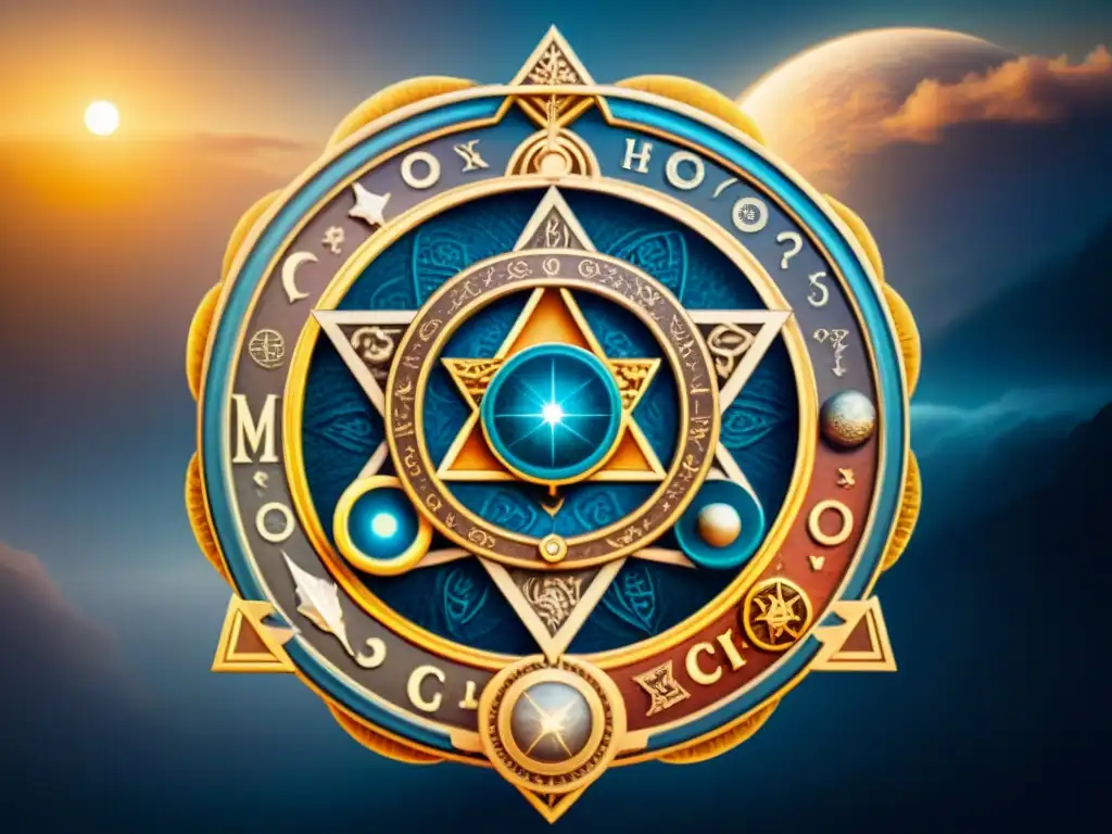 Ilustración detallada de alquimia y astrología entrelazadas Ilustración sepia detallada de alquimia y astrología: historia alquimia astrología conexión antigua