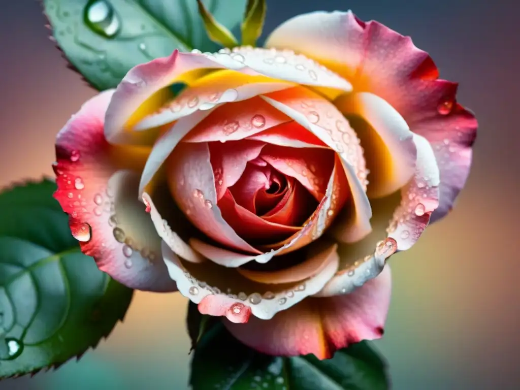 Rosa con rocío: Detalles botánicos en sepia Detalles en sepia de una delicada rosa con rocío, capturando la esencia de compuestos botánicos alquímicos envejecimiento