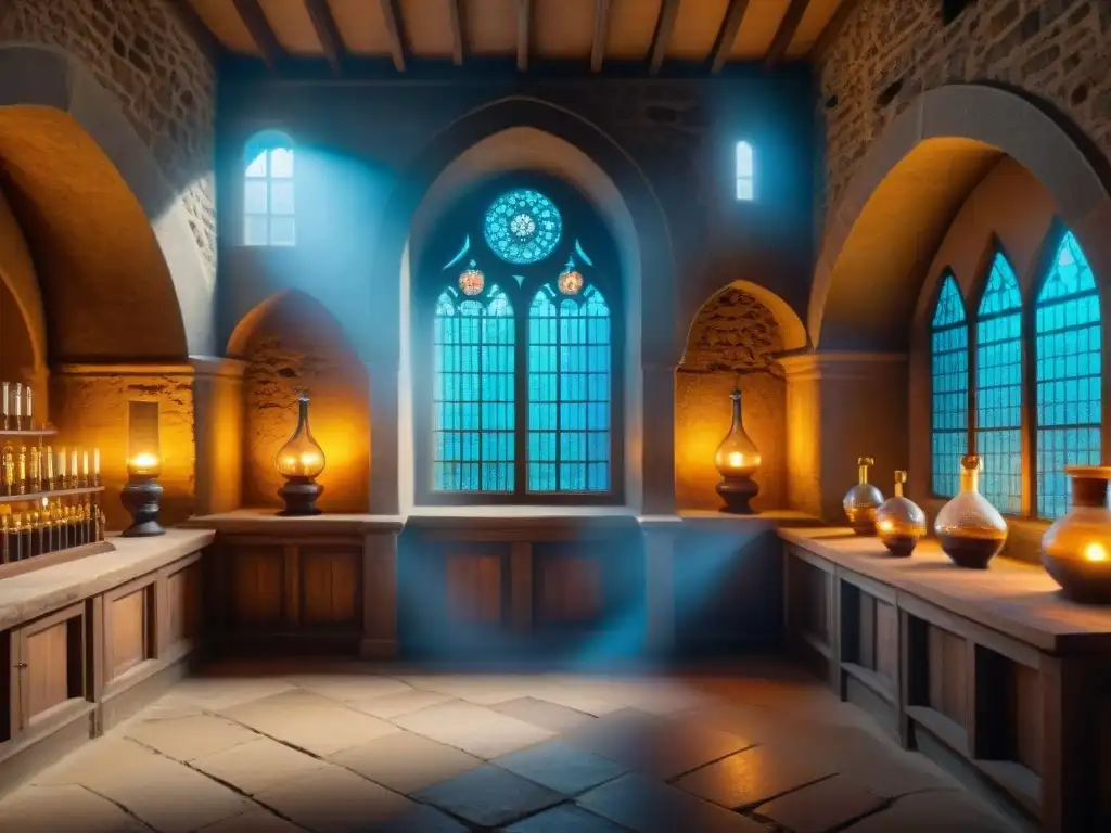 Un laboratorio alquímico lleno de secretos en un castillo en Alemania