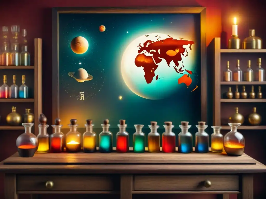 En la mágica alquimia, elementos antiguos se unen con valentía bajo la mirada de Marte