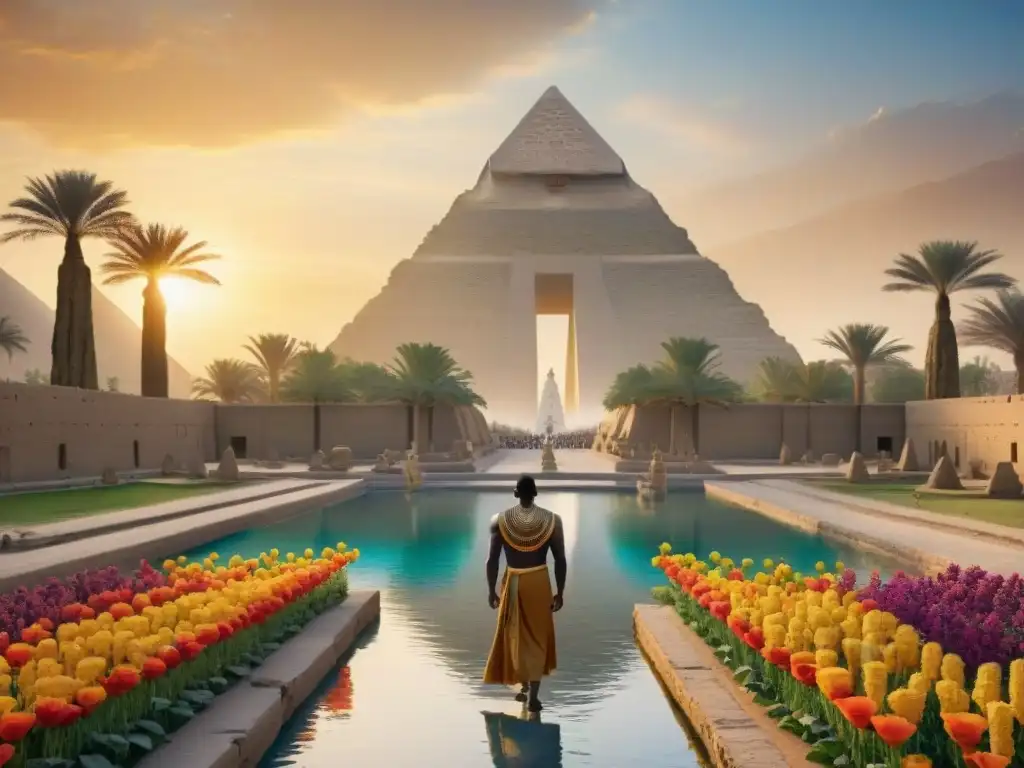 Un mágico atardecer en los Jardines alquímicos de Luxor: botánica sagrada entre obeliscos y el Templo de Luxor