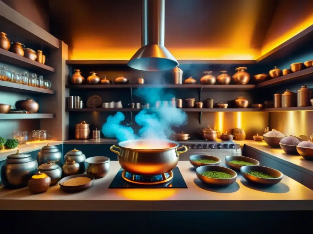 Un mágico escenario de cocina moderna con influencia alquímica en la gastronomía