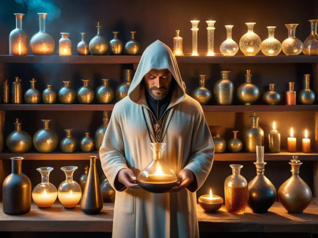 En el misterioso taller de alquimia de Geber, se destila sabiduría ancestral y magia