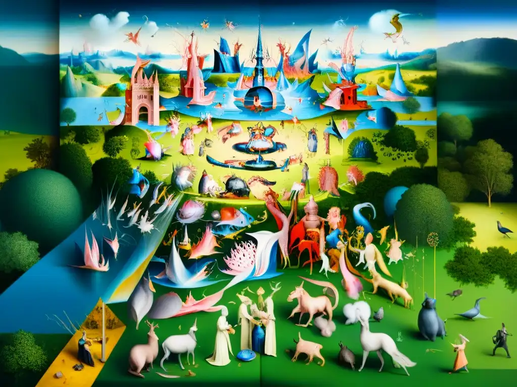 Una obra detallada de Hieronymus Bosch con interpretaciones alquímicas