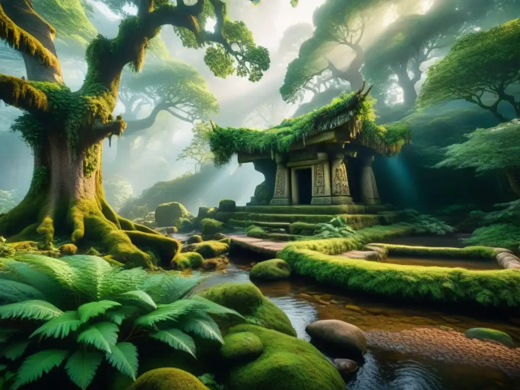 Bosque antiguo en Europa: misterio y serenidad Retiro espiritual en bosques antiguos con alquimia y misteriosa historia