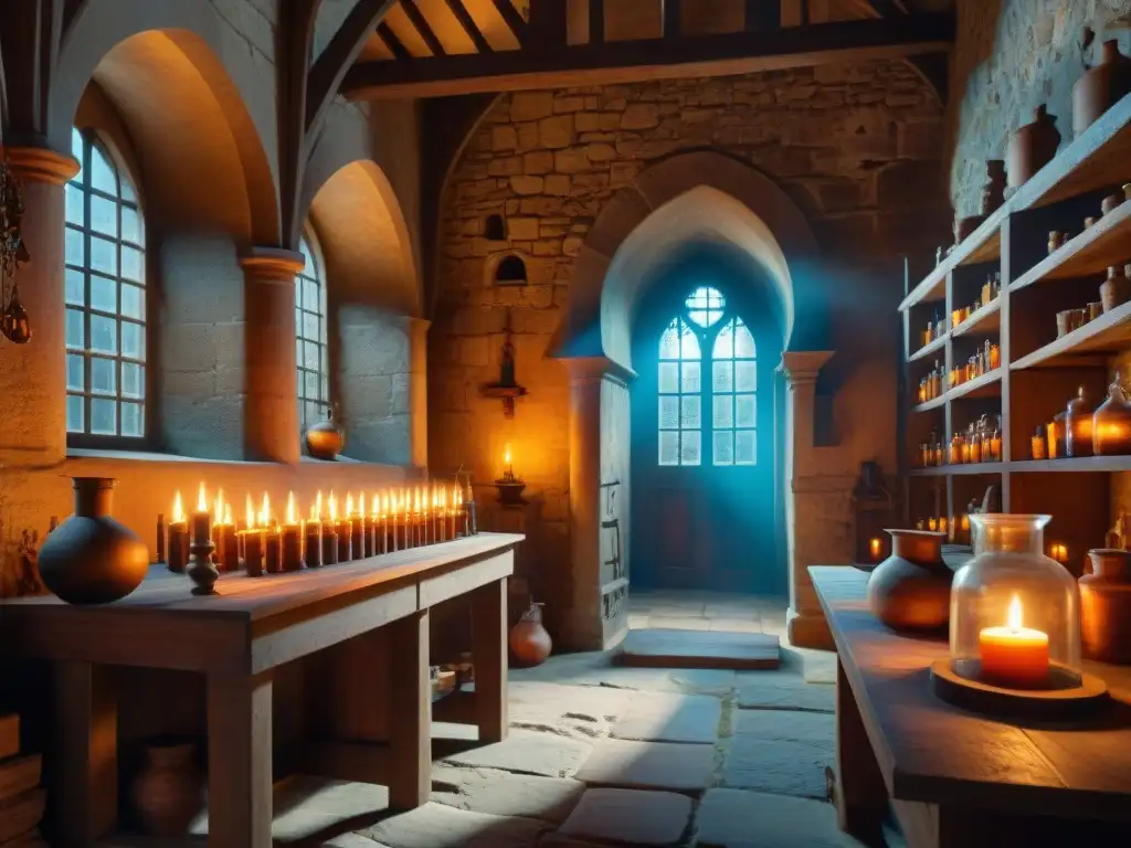 Secretos alquímicos en un misterioso laboratorio dentro de un castillo medieval en Alemania