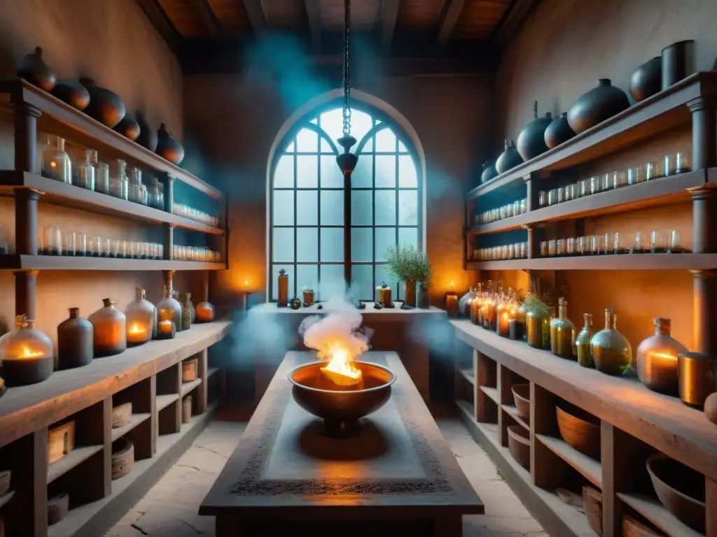 Descubre los secretos alquímicos en un místico laboratorio de un castillo en Alemania