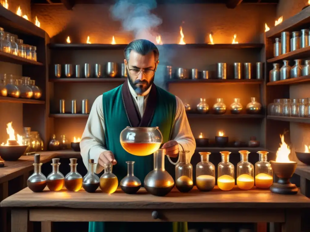 En la tenue luz de las velas, una triada alquímica en farmacología moderna revela el misterioso laboratorio del alquimista